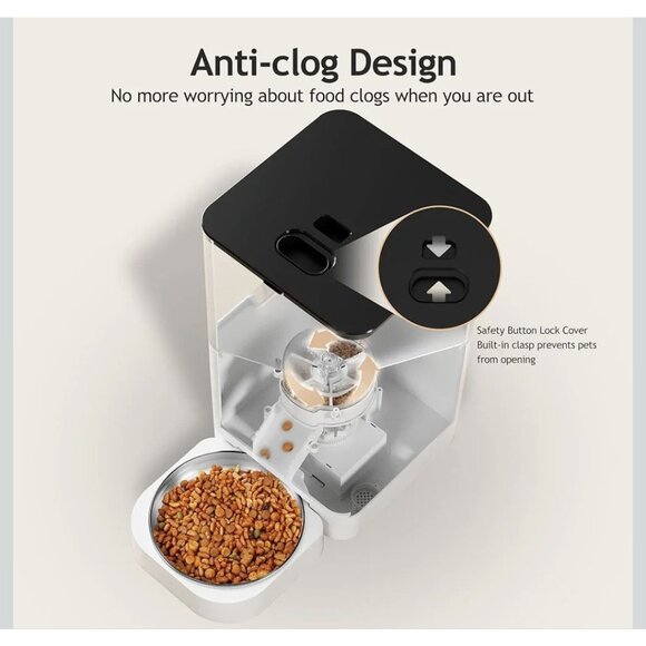 NEW VOLUAS Automatic Pet Feeder for Cats and Dogs 4.0L - White Opaque - Picture 15 of 16